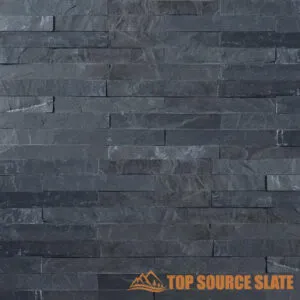 Elegant black slate stacking stone veneer panels for exterior and interior decor