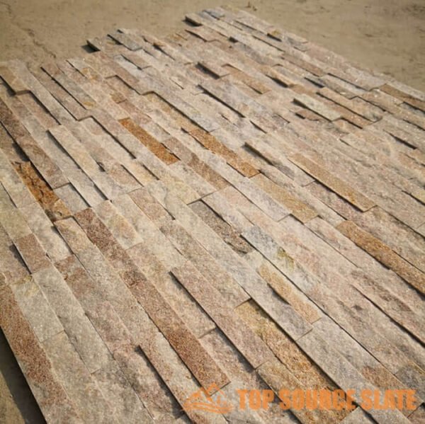 natural quartzite stacked ledger stone veneer panels