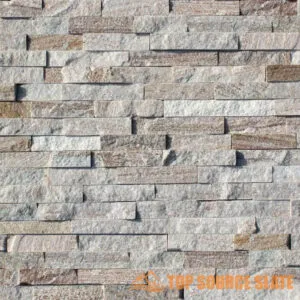 Golden Line Natural Quartzite Cacked Stone قشرة الحجر تعرض تصميم محكم.