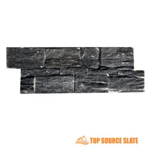 Luxurious black quartz stone panel suitable for wall cladding