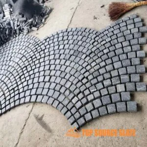 Quartzite nera casuale pazzo pavimentazione bandiera per uso esterno