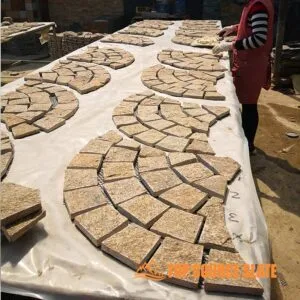 Pavimentazione della bandiera in ardesia irregolare naturale per il design del paesaggio da giardino