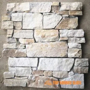 Elegant natural white quartz stone cladding for walls