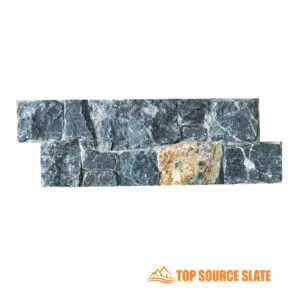 Exterior view of natural Z stone cladding installed on a wall