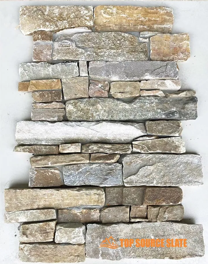 Oyster cement back ledgestone wall cladding for modern interiors