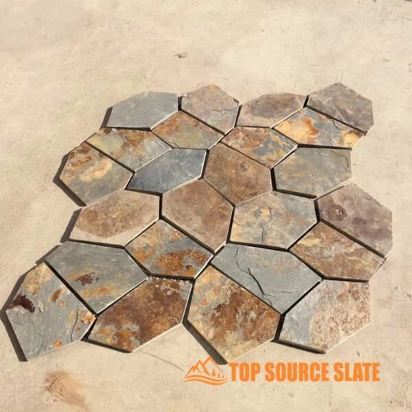 Rusty crazy paving flagstone wall coverings (2)