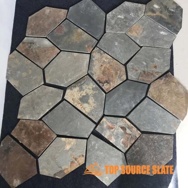Rusty crazy paving flagstone wall coverings (3)