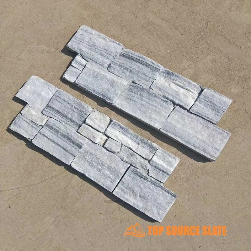 Elegant silver grey Z stone cladding for exterior walls
