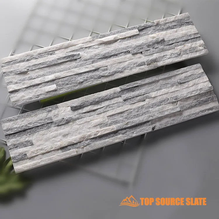 Beautiful waterfall stacked stone panel ideal for outdoor walls