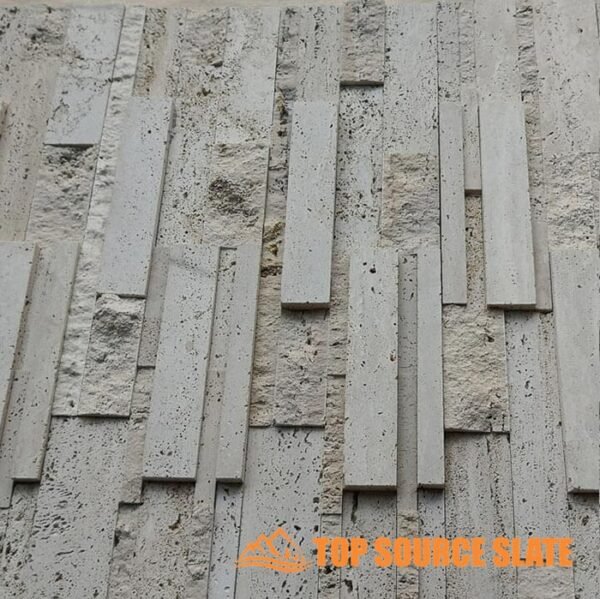 Wholesale Price marble stacked stone tile fireplace (2)