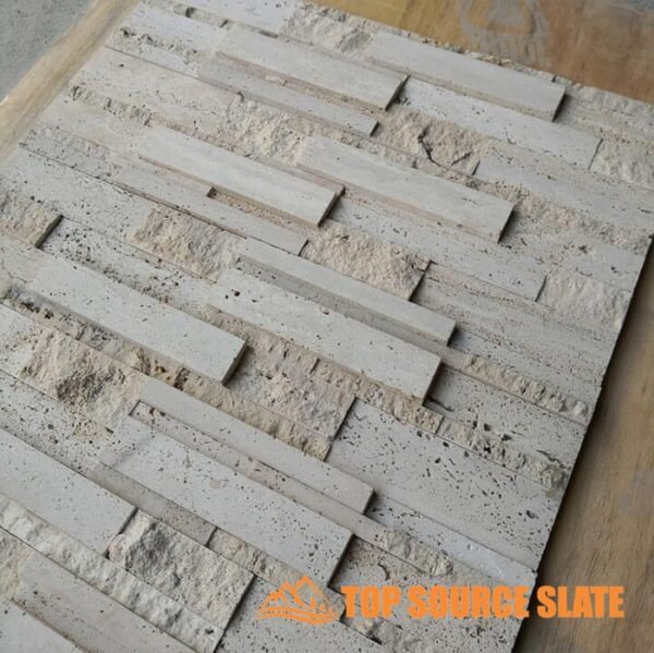 Wholesale Price marble stacked stone tile fireplace (3)