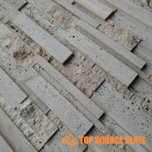 Wholesale Price marble stacked stone tile fireplace (4)