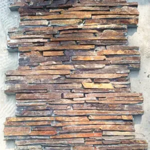 Durable dry ledgestone wall cladding stone panels in natural finish