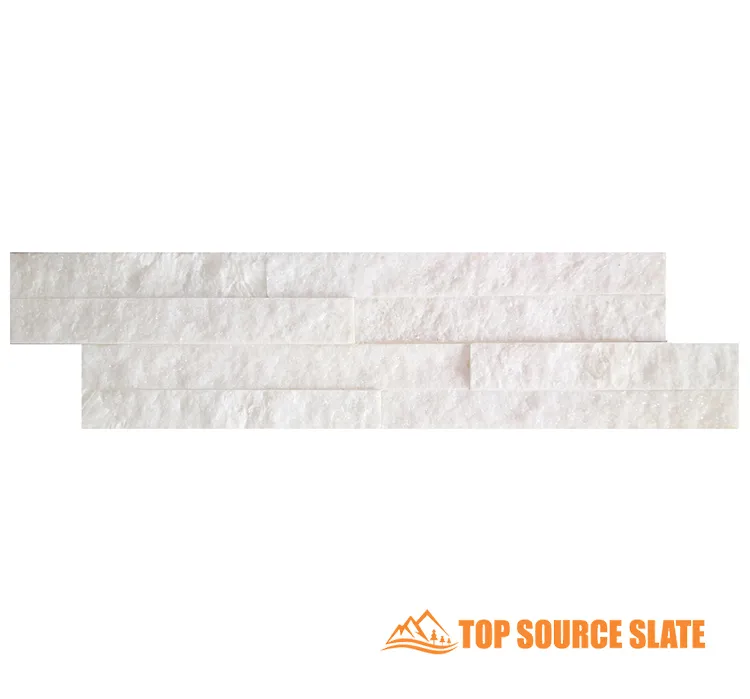 Elegant ice white split face mosaic tiles for wall decor