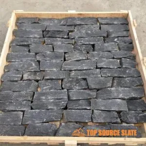 Loose stone cladding showcasing natural textures and colors