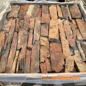 Rusty slate loose stone cladding