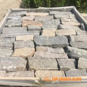 Stunning loose stone cladding for exterior wall design