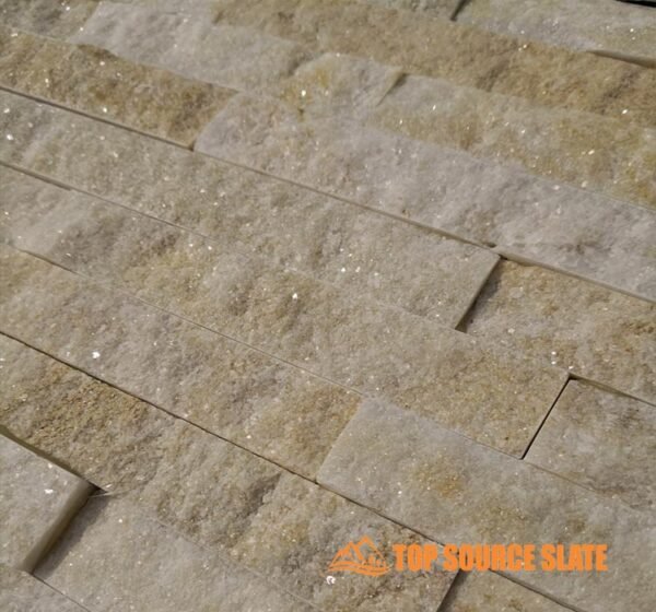 quartzite cream split face wall tile 10x36cm