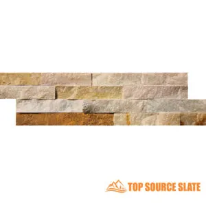 Oyster colored split face mosaic tiles for wall cladding