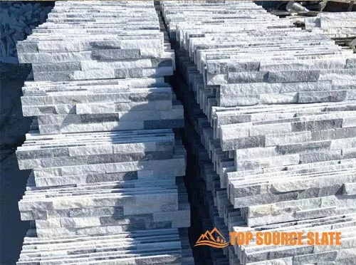alaska gray stacked stone splitface panel 6x24 3 1