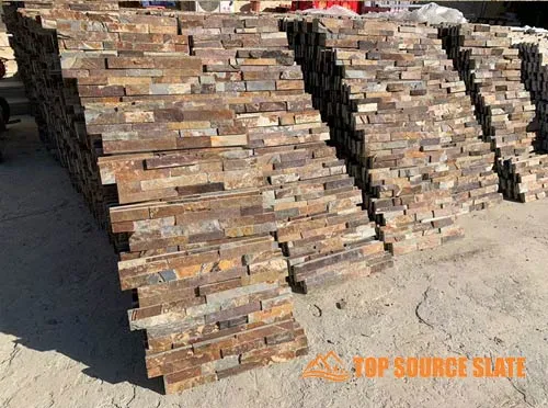 california gold 6x24 split face ledger panel slate tile 1