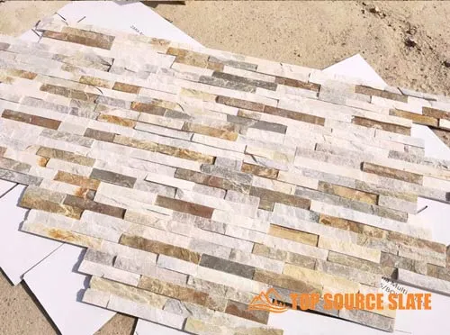 golden honey stacked stone ledger panels 1