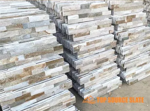 golden honey stacked stone ledger panels 2