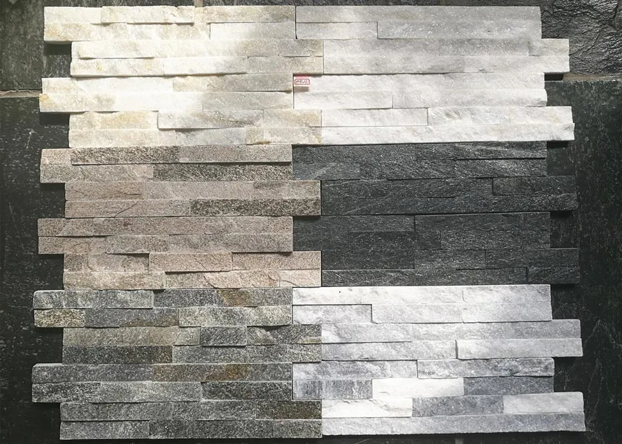 Split face wall tiles showcasing a textured stone finish