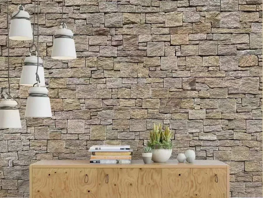 Elegant stone cladding decoration on a wall