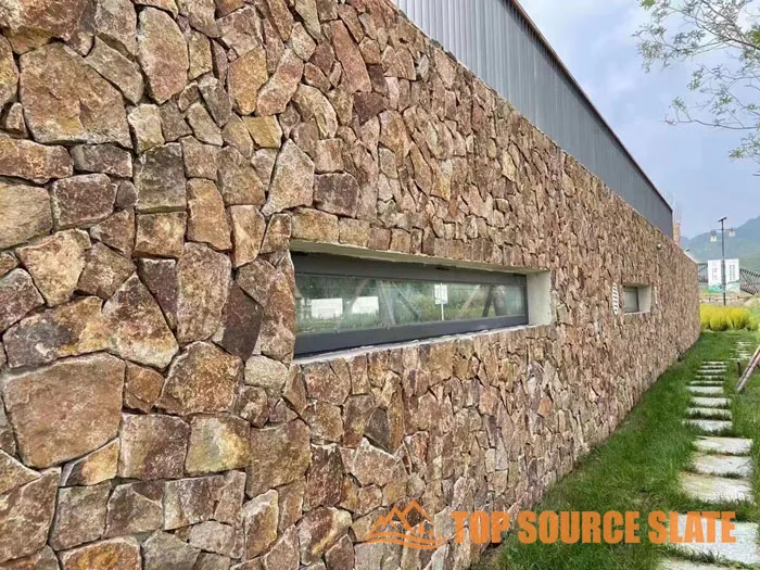 Loose random stone wall cladding for decorative use