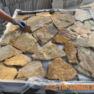 Loose random stone wall cladding in various colors and textures