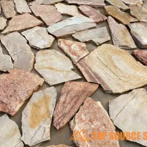 Loose random stone wall cladding in various textures and colors