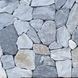 Blue quartzite random loose stone cladding for decorative use