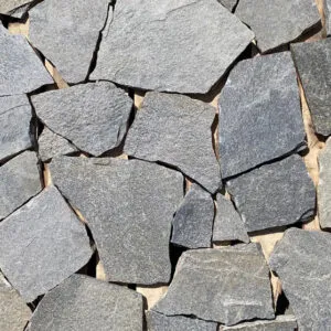 Elegant quartzite random loose stone suitable for outdoor landscaping projects.