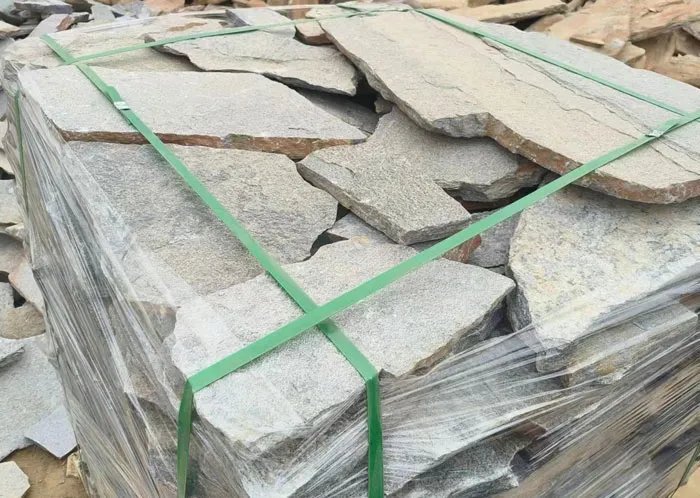 Variety of natural quartzite random loose stone for landscaping