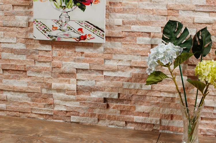 diy stacked stone panels