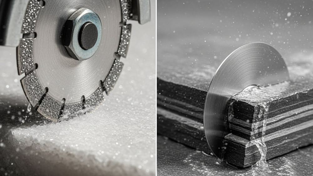 Schneiden mit Diamanttrennscheiben mit weicher Bindung