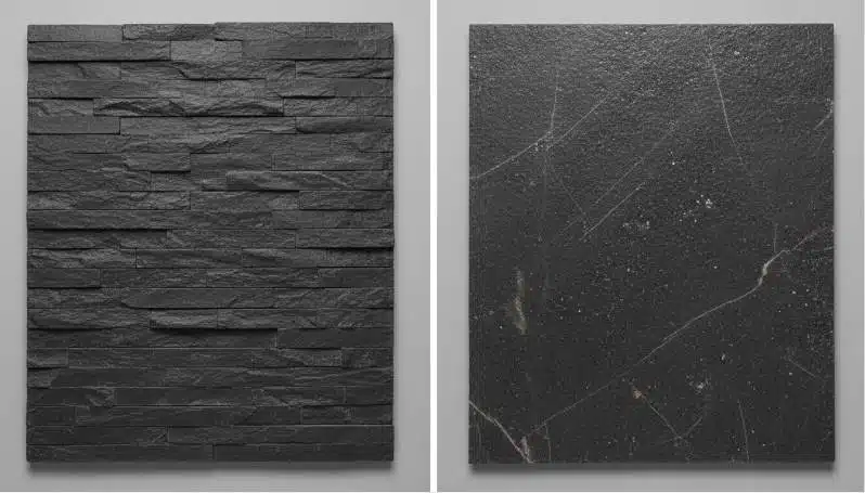 black natural stone design guide modern noir stacked stone for luxury projects (5)