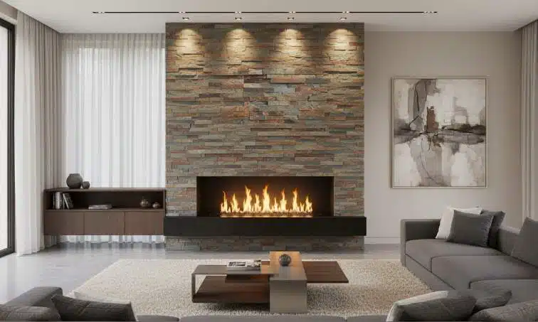 full height vs. partial stone fireplaces (2)