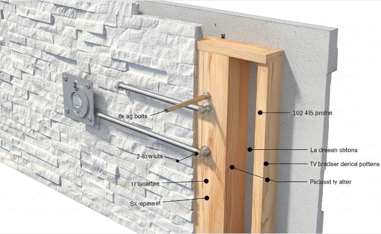 mounting a tv over natural stone (1)