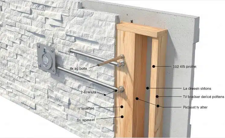 mounting a tv over natural stone (1)