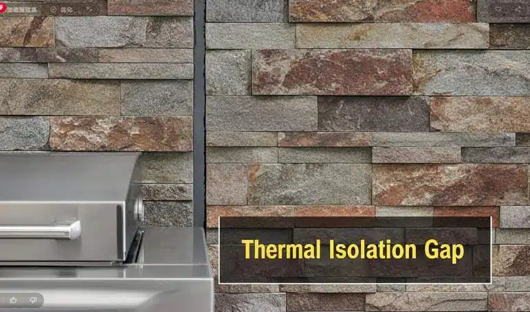 stacked stone outdoor kitchen installation guide & heat safety