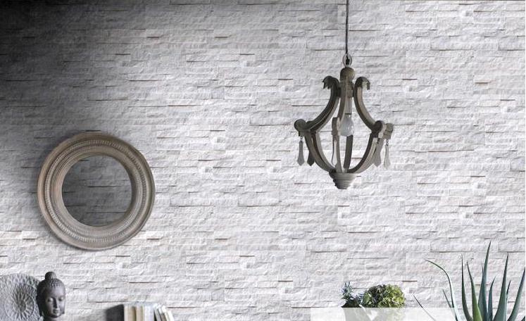 white stacked stone exterior ideas