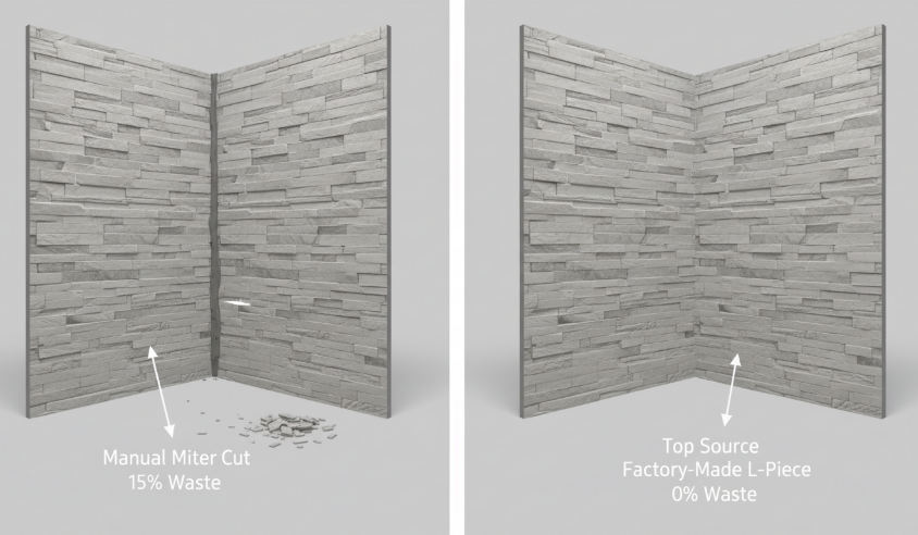 台所の石積みの端と隅の仕上げ (5)