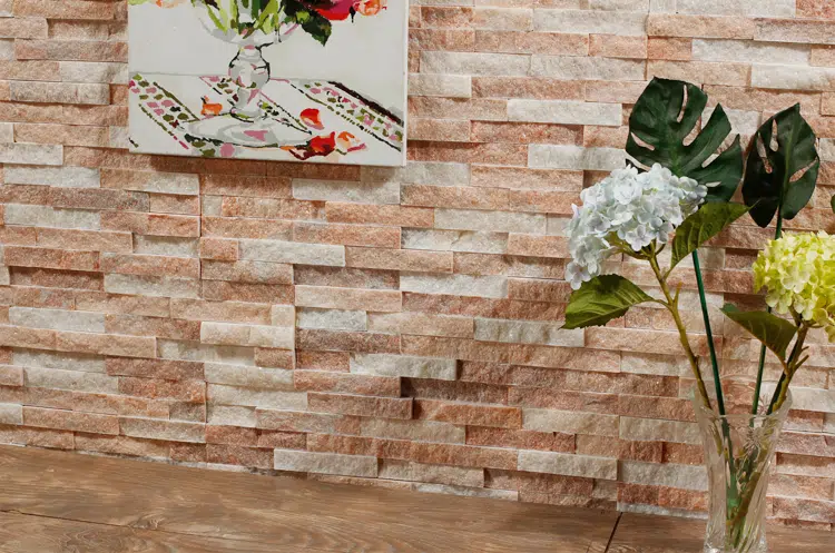 floor to ceiling natural stone fireplace walls