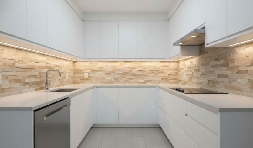 using slim stone veneer in small kitchens (6)