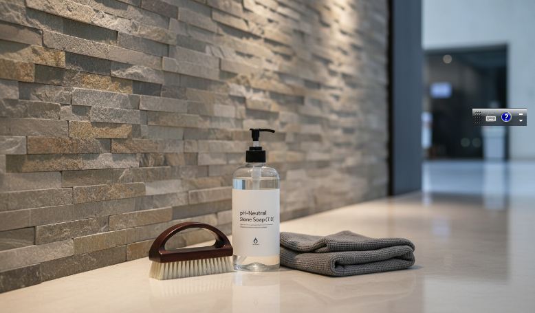 how to clean split face stacked stone (4)